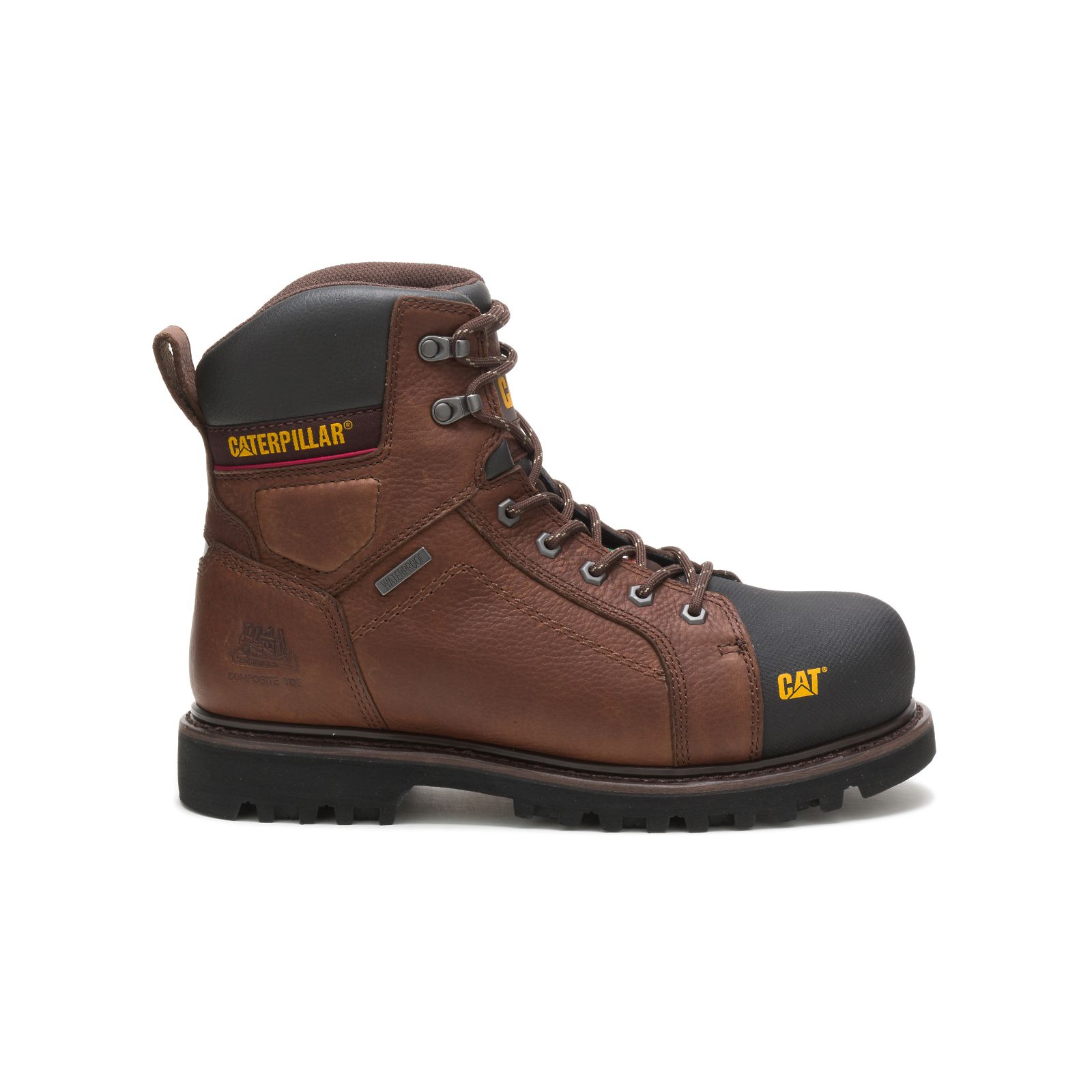 Caterpillar Control 6" Waterproof Tx Composite Toe Csa - Mens Work Boots - Brown - NZ (634SFCWRK)